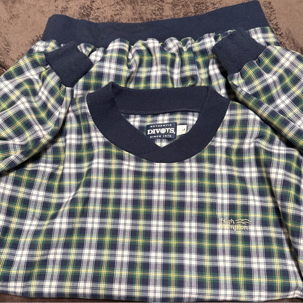 Vintage Plaid Divots Windbreaker, High Hampton